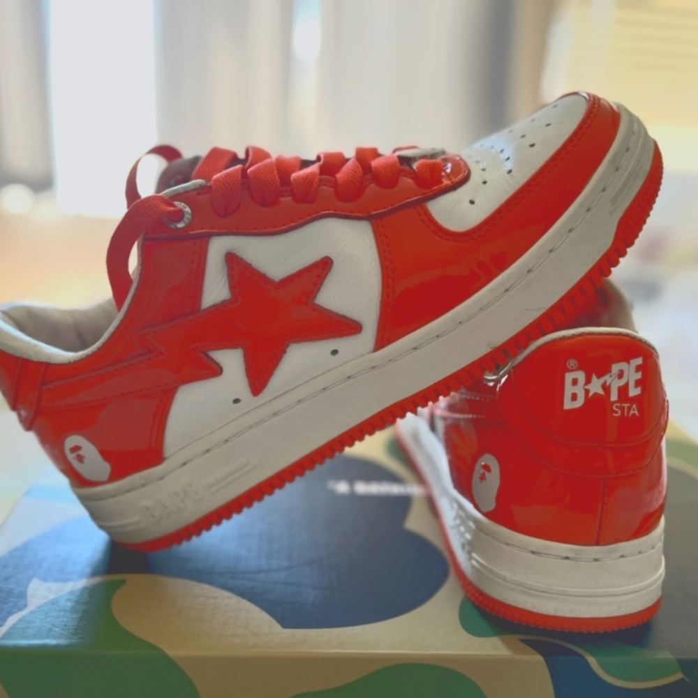 Bapesta orange sneakers